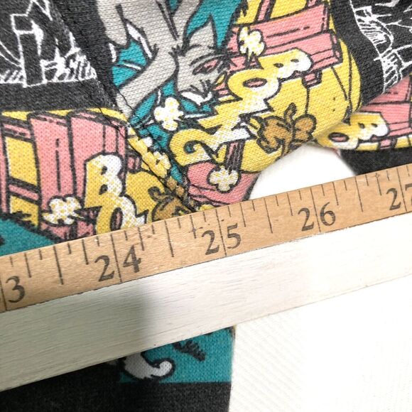Tom And Jerry Graphic Print Comic All Over Black Pullover Hoodie Size Large L - Picture 8 of 12